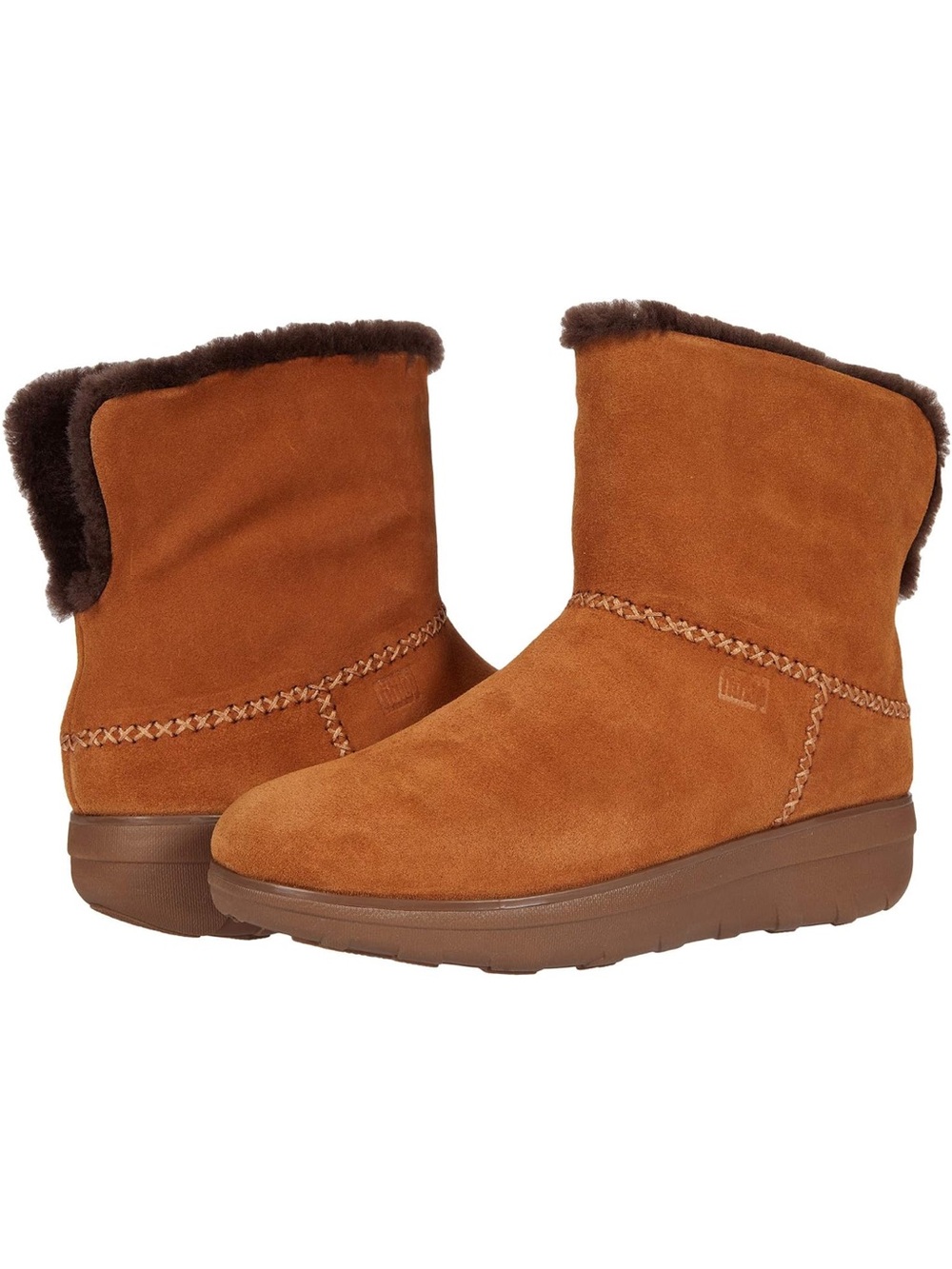 FitFlop Mukluk Shorty Chestnut Suede Ankle Boots Women’s Size 7 Casual Outdoors